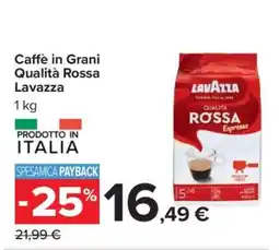 Carrefour Caffè in grani Qualità Rossa Lavazza offerta