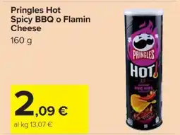 Carrefour Pringles Hot Spicy BBQ o Flamin Cheese offerta