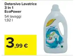 Carrefour Detersivo Lavatrice 3 In 1 EcoPower offerta
