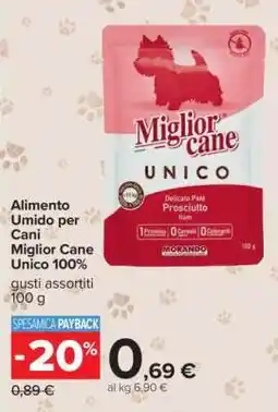 Carrefour Alimento Umido per Cani Miglior Cane Unico 100% offerta