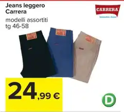 Carrefour Jeans leggero Carrera offerta