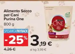 Carrefour ALIMENTO SECCO PER CANI PURINA ONE offerta