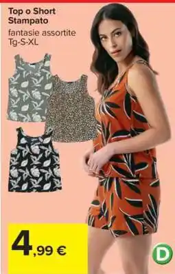 Carrefour Top o Short Stampato offerta