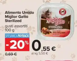 Carrefour Alimento Umido Miglior Gatto Sterilized offerta