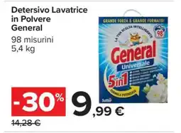 Carrefour DETERSIVO LAVATRICE IN POLVERE GENERAL offerta