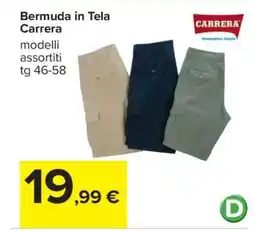 Carrefour Bermuda in Tela Carrera offerta