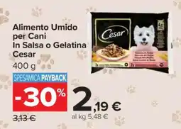 Carrefour Alimento Umido per Cani In Salsa o Gelatina Cesar offerta