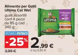 Carrefour Alimento per Gatti Ultima Cat Wet offerta