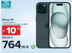 Carrefour iPhone 15 offerta