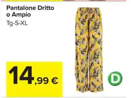 Carrefour Pantalone Dritto o Ampio offerta