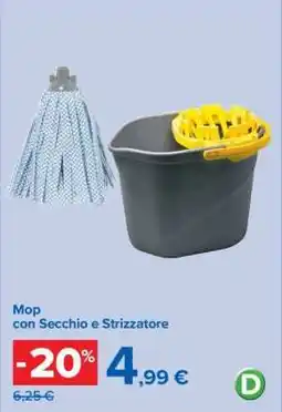 Carrefour Mop con Secchio e Strizzatore offerta