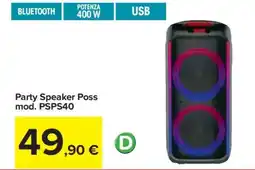 Carrefour Party Speaker Poss mod. PSPS40 offerta
