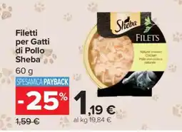 Carrefour Filetti per Gatti di Pollo Sheba offerta