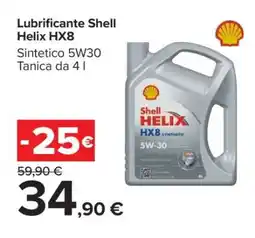 Carrefour Lubrificante Shell Helix HX8 offerta