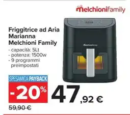 Carrefour Friggitrice ad Aria Marianna Melchioni Family offerta