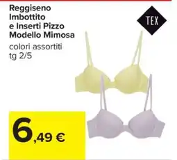Carrefour Reggiseno Imbottito e Inserti Pizzo Modello Mimosa offerta