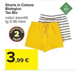 Carrefour Shorts in Cotone Biologico Tex Bio offerta