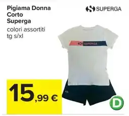 Carrefour Pigiama Donna Corto Superga offerta