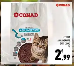Conad LETTIERA AGGLOMERANTE GATTI CONAD 7 L offerta