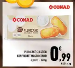 Conad PLUMCAKE CLASSICO CON YOGURT MAGRO CONAD offerta