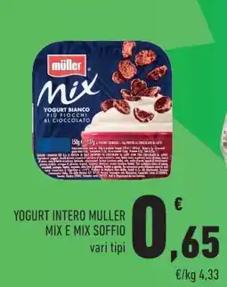 Conad YOGURT INTERO MULLER MIX E MIX SOFFIO offerta