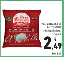 Conad MOZZARELLA FIOR DI LATTE SABELLI offerta