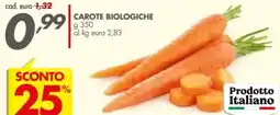 Italmark Carote biologiche offerta