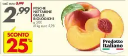 Italmark Pesche nettarine gialle biologiche offerta