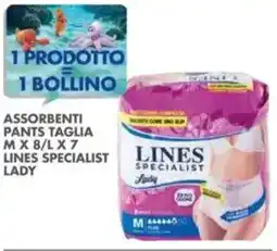 Italmark Assorbenti pants taglia m x 8 / l x 7 LINES SPECIALIST LADY offerta