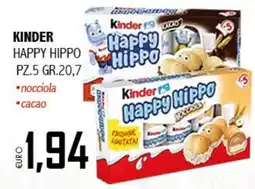 Big Food Kinder happy hippo offerta