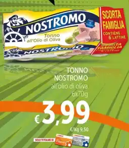 Spazio Conad Tonno NOSTROMO all'olio di oliva offerta