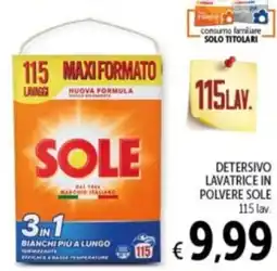Spazio Conad Detersivo lavatrice in polvere SOLE 115 lav offerta