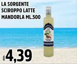 La sorgente sciroppo latte mandorla