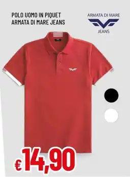 A&O Polo uomo in piquet ARMATA DI MARE JEANS offerta