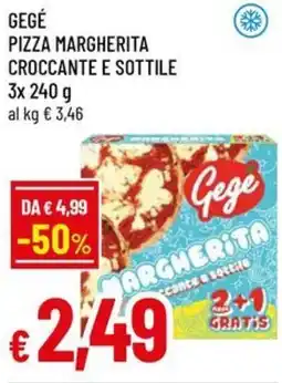 A&O Gegé pizza margherita croccante e sottile offerta