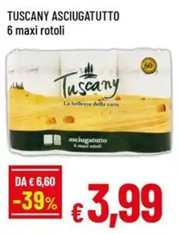 A&O Tuscany asciugatutto 6 maxi rotoli offerta