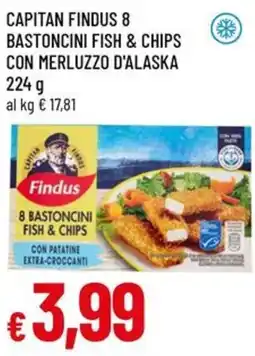 A&O Capitan findus 8 bastoncini fish & chips con merluzzo d'alaska offerta