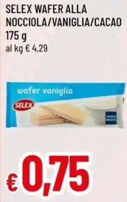 A&O Selex wafer alla nocciola/vaniglia/cacao offerta