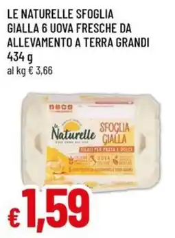 A&O LE NATURELLE sfoglia gialla 6 uova fresche da allevamento a terra grandi offerta