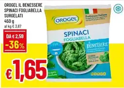 A&O OROGEL il benessere spinaci fogliabella surgelati offerta