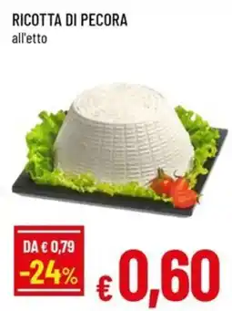 A&O Ricotta di pecora all'etto offerta