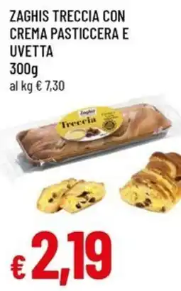 A&O Zaghis treccia con crema pasticcera e uvetta offerta