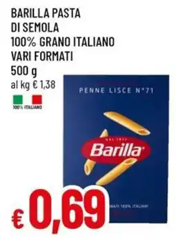 A&O Barilla pasta di semola 100% grano italiano vari formati offerta
