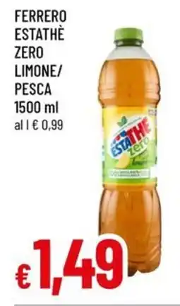 A&O Ferrero estathè zero limone/ pesca offerta