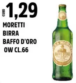 Big Food Moretti birra baffo d'oro ow offerta