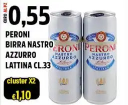 Big Food Peroni birra nastro azzurro lattina offerta