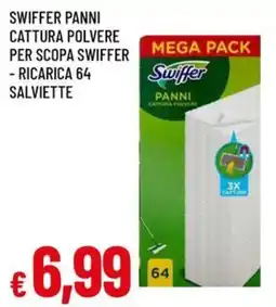 A&O Swiffer panni cattura polvere per scopa swiffer - ricarica 64 salviette offerta