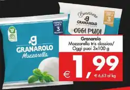 Deco Supermercati Granarolo Mozzarella tris classica/ Oggi puoi offerta