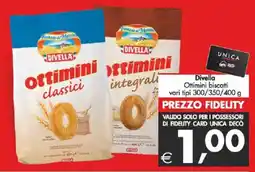 Deco Supermercati Divella Ottimini biscotti vari tipi offerta