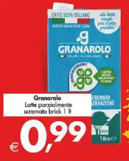 Deco Supermercati Granarolo Latte parzialmente scremato brick offerta